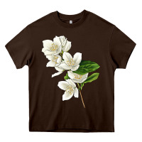 Chocolate Brown Mock Oranges Illustrations Heavy Core Tee - LillyAllenDesigns