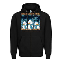 Black snowman winter Zipper Hoodie - RanaPortraitStore