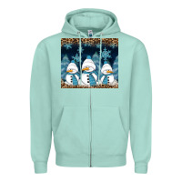 Seafoam snowman winter Zipper Hoodie - RanaPortraitStore
