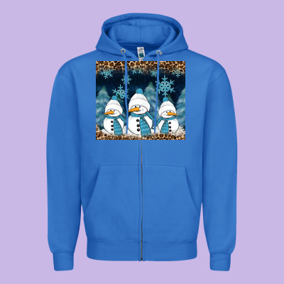 Zipper Hoodie snowman winter