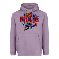 Lavender police wife with lightning bolt Heavyweight Hoodie - Zillion Design Studio