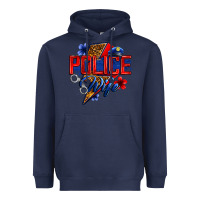 Navy police wife with lightning bolt Heavyweight Hoodie - Zillion Design Studio