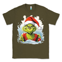 Army Green Grinch Classic Tee - Unal Design
