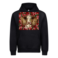 Black christmas heifer with candy canes Urban Hoodie - BarkalooDesign