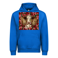 Cobalt christmas heifer with candy canes Urban Hoodie - BarkalooDesign