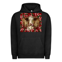 Pigment Black christmas heifer with candy canes Urban Hoodie - BarkalooDesign