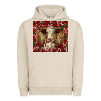 Pigment French Oak christmas heifer with candy canes Urban Hoodie - BarkalooDesign