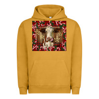 Pigment Peanut Butter christmas heifer with candy canes Urban Hoodie - BarkalooDesign