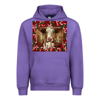 Tulip christmas heifer with candy canes Urban Hoodie - BarkalooDesign