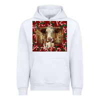 White christmas heifer with candy canes Urban Hoodie - BarkalooDesign
