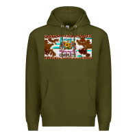 Army Green being a mom makes my life complete license plate Premium Hoodie - Artiststas