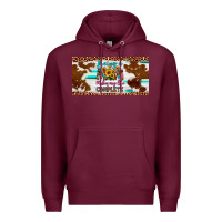 Burgundy being a mom makes my life complete license plate Premium Hoodie - Artiststas
