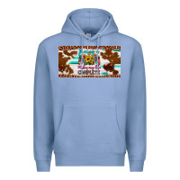 Colony Blue being a mom makes my life complete license plate Premium Hoodie - Artiststas