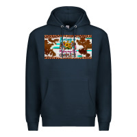 Navy being a mom makes my life complete license plate Premium Hoodie - Artiststas