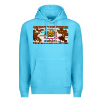 Ocean Blue being a mom makes my life complete license plate Premium Hoodie - Artiststas