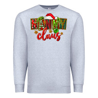 Heather Grey Christmas nanny claus Premium Sweatshirt - FaDigitalArtStudio