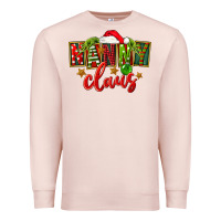Pale Pink Christmas nanny claus Premium Sweatshirt - FaDigitalArtStudio