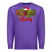 Purple Christmas nanny claus Premium Sweatshirt - FaDigitalArtStudio