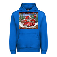 Cobalt Christmas farm reindeer and truck Urban Hoodie - BarkalooDesign