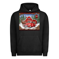 Pigment Black Christmas farm reindeer and truck Urban Hoodie - BarkalooDesign