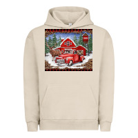 Pigment French Oak Christmas farm reindeer and truck Urban Hoodie - BarkalooDesign
