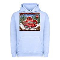 Pigment Grape Ice Christmas farm reindeer and truck Urban Hoodie - BarkalooDesign