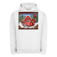 Pigment Lunar Rock Christmas farm reindeer and truck Urban Hoodie - BarkalooDesign