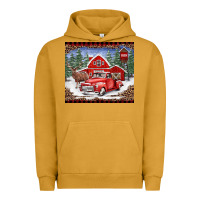 Pigment Peanut Butter Christmas farm reindeer and truck Urban Hoodie - BarkalooDesign