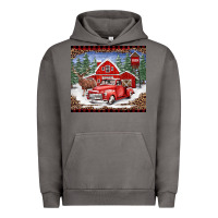 Pigment Tornado Christmas farm reindeer and truck Urban Hoodie - BarkalooDesign