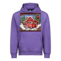 Tulip Christmas farm reindeer and truck Urban Hoodie - BarkalooDesign