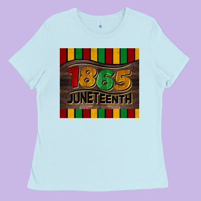 1865 Juneteenth Tumbler Ladies Tee Designed By Barkaloodesign