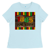 Baby Blue 1865 juneteenth tumbler Ladies Tee - BarkalooDesign
