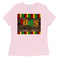 Bubblegum Pink 1865 juneteenth tumbler Ladies Tee - BarkalooDesign