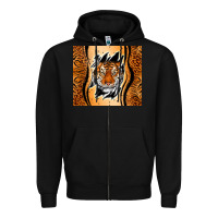 Black tiger scratch mark Zipper Hoodie - RanaPortraitStore