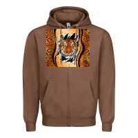 Chestnut tiger scratch mark Zipper Hoodie - RanaPortraitStore