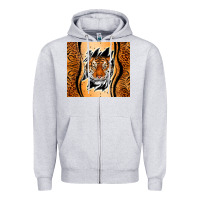 Tiger Scratch Mark Zipper Hoodie | Teevron