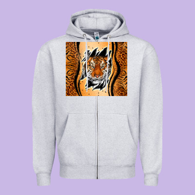 Zipper Hoodie tiger scratch mark