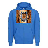 True Royal tiger scratch mark Zipper Hoodie - RanaPortraitStore