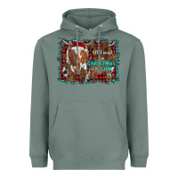 Sage all i want for christmas is a cow longhorn Heavyweight Hoodie - RanaPortraitStore