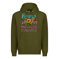 Army Green being a mom makes my life complete Premium Hoodie - Artiststas