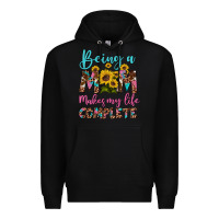 Black being a mom makes my life complete Premium Hoodie - Artiststas