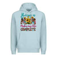 Blue Mist being a mom makes my life complete Premium Hoodie - Artiststas