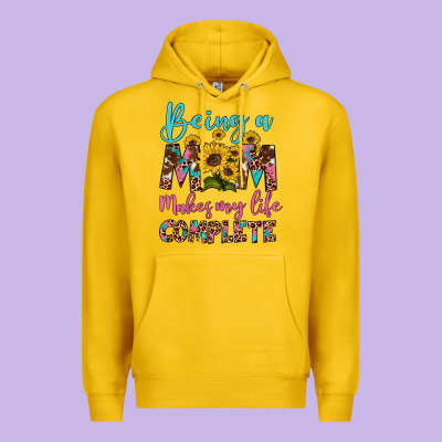 Being A Mom Makes My Life Complete Premium Hoodie Designed By Artiststas