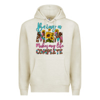 Oatmeal Heather being a mom makes my life complete Premium Hoodie - Artiststas