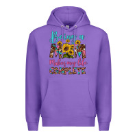Purple being a mom makes my life complete Premium Hoodie - Artiststas