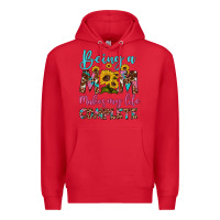 Red being a mom makes my life complete Premium Hoodie - Artiststas