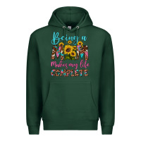 Sports Green being a mom makes my life complete Premium Hoodie - Artiststas