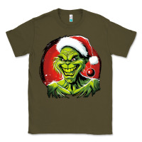 Army Green Grinch Classic Tee - Unal Design