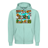 Seafoam texas Zipper Hoodie - RanaPortraitStore