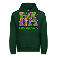 Forest Green mardi gras louisiana fleur de lis Urban Hoodie - Jasminsmagicworld